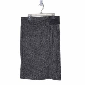 Lena Gabrielle Herringbone Faux Wrap Skirt